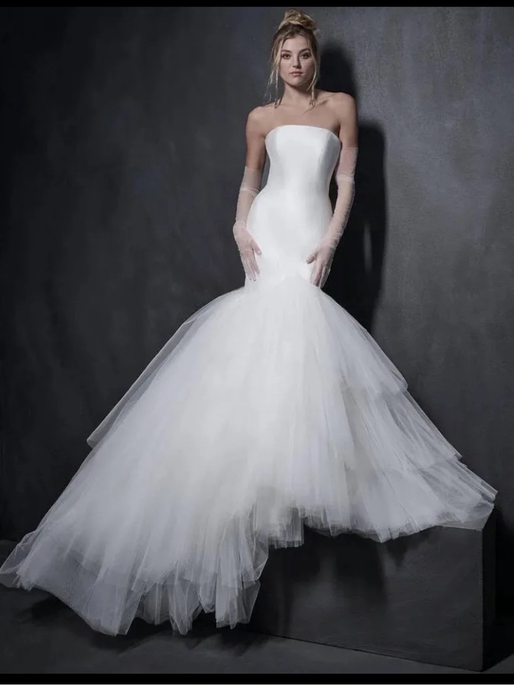 Sottero and Midgley Strapless White Mermaid Tulle Gown